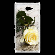 Coque Sony Xperia M2 Belle rose Jaune 50