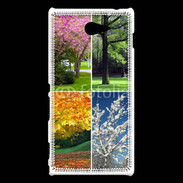 Coque Sony Xperia M2 Arbres 4 saisons