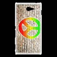 Coque Sony Xperia M2 Peace and love graffiti
