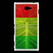 Coque Sony Xperia M2 Feuille rasta