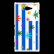 Coque Sony Xperia M2 Drapeau Uruguay cannabis