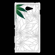 Coque Sony Xperia M2 Fond cannabis