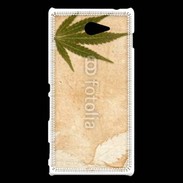 Coque Sony Xperia M2 Fond cannabis vintage