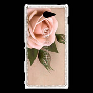 Coque Sony Xperia M2 Rose rétro 