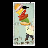 Coque Sony Xperia M2 Hamburger vintage