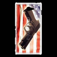 Coque Sony Xperia M2 Pistolet USA