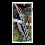 Coque Sony Xperia M2 Fusil de chasse et couteau 2