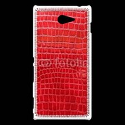 Coque Sony Xperia M2 Effet crocodile rouge