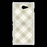 Coque Sony Xperia M2 Effet écossais beige clair