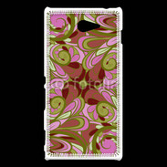 Coque Sony Xperia M2 Ensemble floral Vert et rose
