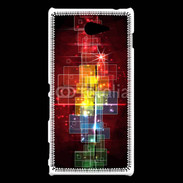 Coque Sony Xperia M2 Fond abstrait coloré