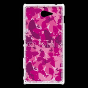 Coque Sony Xperia M2 Papillon rose