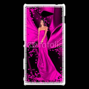Coque Sony Xperia M2 Mode robe longue fushia