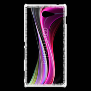 Coque Sony Xperia M2 Abstract multicolor sur fond noir