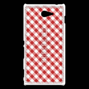 Coque Sony Xperia M2 Vichy rouge et blanc 2