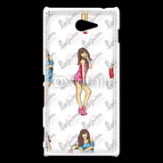 Coque Sony Xperia M2 Illustration fashion girl 2