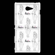 Coque Sony Xperia M2 Illustration fashion girl 3