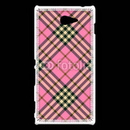 Coque Sony Xperia M2 Déco fashion rose et marron