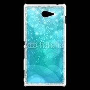 Coque Sony Xperia M2 Fond bulles bleus