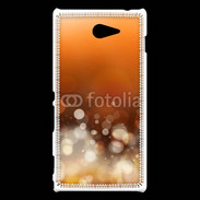 Coque Sony Xperia M2 Fond bulles ocres