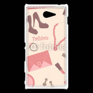 Coque Sony Xperia M2 Fond fashion rose 4