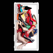 Coque Sony Xperia M2 Pêle mêle chaussures