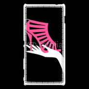 Coque Sony Xperia M2 Sandale rose soldée