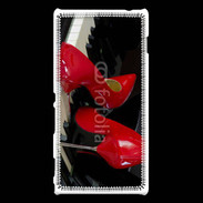 Coque Sony Xperia M2 Escarpins rouges sur piano