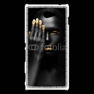 Coque Sony Xperia M2 Fashion en noir et or