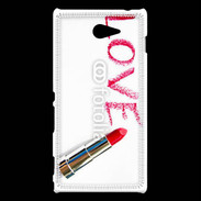 Coque Sony Xperia M2 Love avec rouge à lèvres