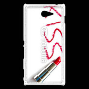 Coque Sony Xperia M2 Kiss avec rouge à lèvres