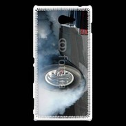 Coque Sony Xperia M2 Roue en feu dragster 2