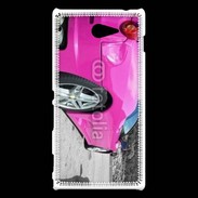 Coque Sony Xperia M2 Voiture de sport rose italienne