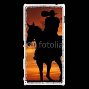 Coque Sony Xperia M2 Silhouette de cowboy