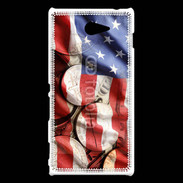 Coque Sony Xperia M2 Drapeau et monnaie américaine