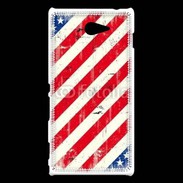 Coque Sony Xperia M2 USA texture vintage