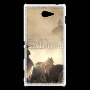 Coque Sony Xperia M2 Cowboys et chevaux
