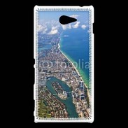 Coque Sony Xperia M2 Vue aérienne de la cote de Miami