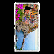 Coque Sony Xperia M2 Cote italienne fleurie