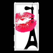 Coque Sony Xperia M2 Tour eiffel bisous