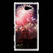 Coque Sony Xperia M2 Feux d'artifice Tour Eiffel