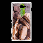 Coque Sony Xperia M2 Macaron chocolat 