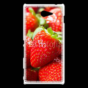 Coque Sony Xperia M2 Fraises en folie