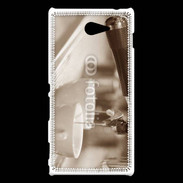 Coque Sony Xperia M2 Expresso noir et blanc