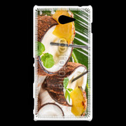 Coque Sony Xperia M2 Pinacolada dans une noix de coco 2