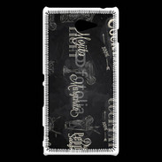 Coque Sony Xperia M2 Menu de cocktail en noir et blanc