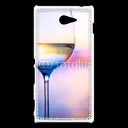 Coque Sony Xperia M2 Vin blanc vue mer