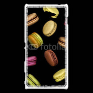 Coque Sony Xperia M2 Macarons sur fond noir