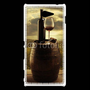 Coque Sony Xperia M2 Vin rouge et paysage viticole