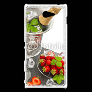 Coque Sony Xperia M2 Champagne et fraises